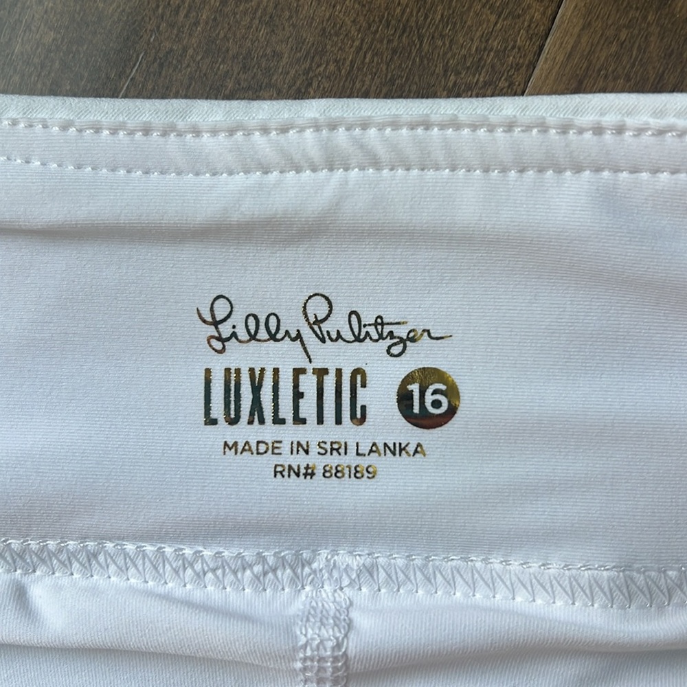 LILLY PULITZER MONICA SKORT LUXLETIC UPF 50+ RESORT WHITE GOLF SKIRT - Picture 5 of 5
